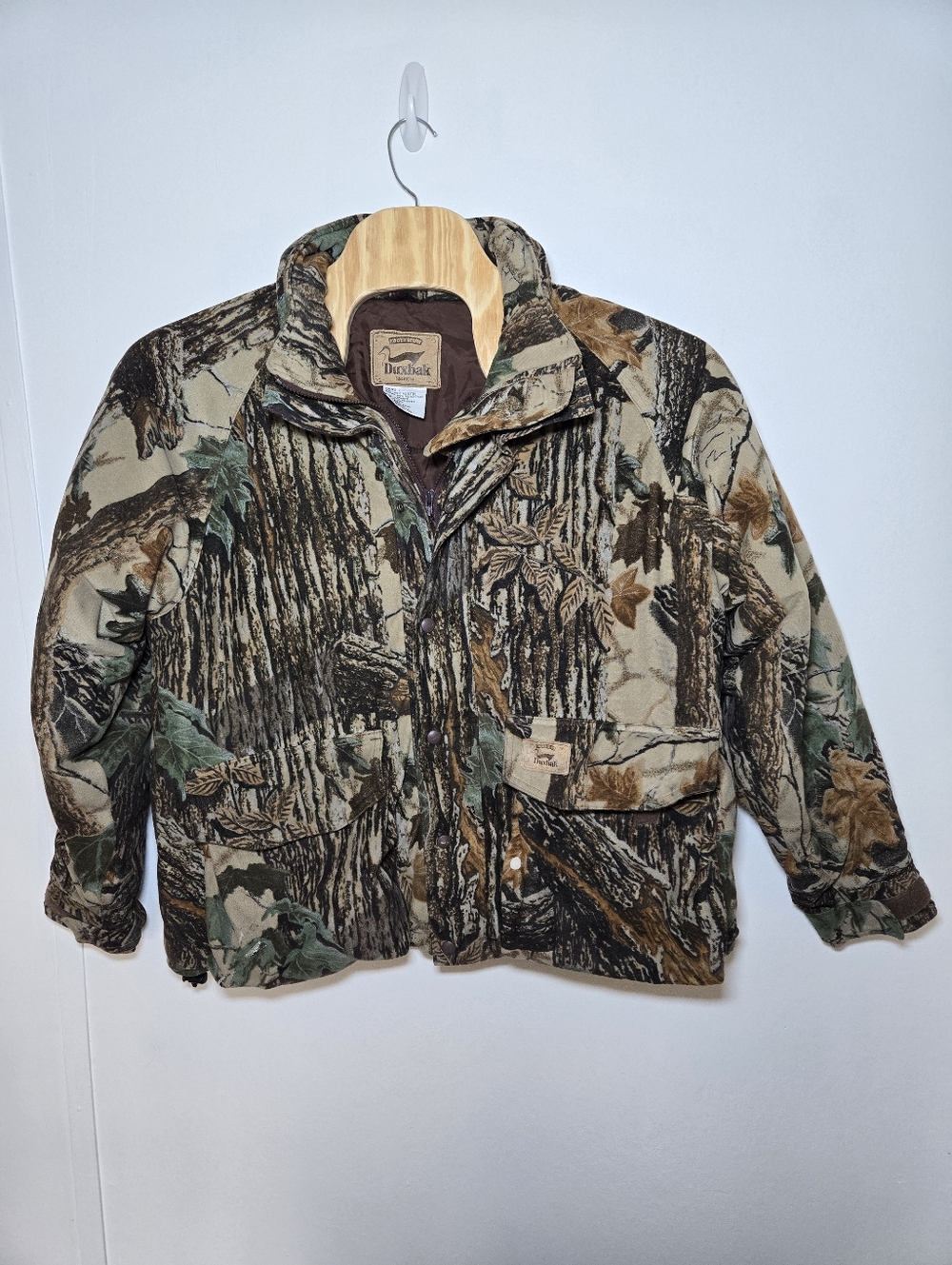 Duxbak Mens Large Camo Thick Insulated Hunting Coat Realtree Vintage